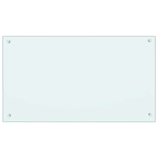 Küchenrückwand 2er Set Weiß Glas 90x50cm