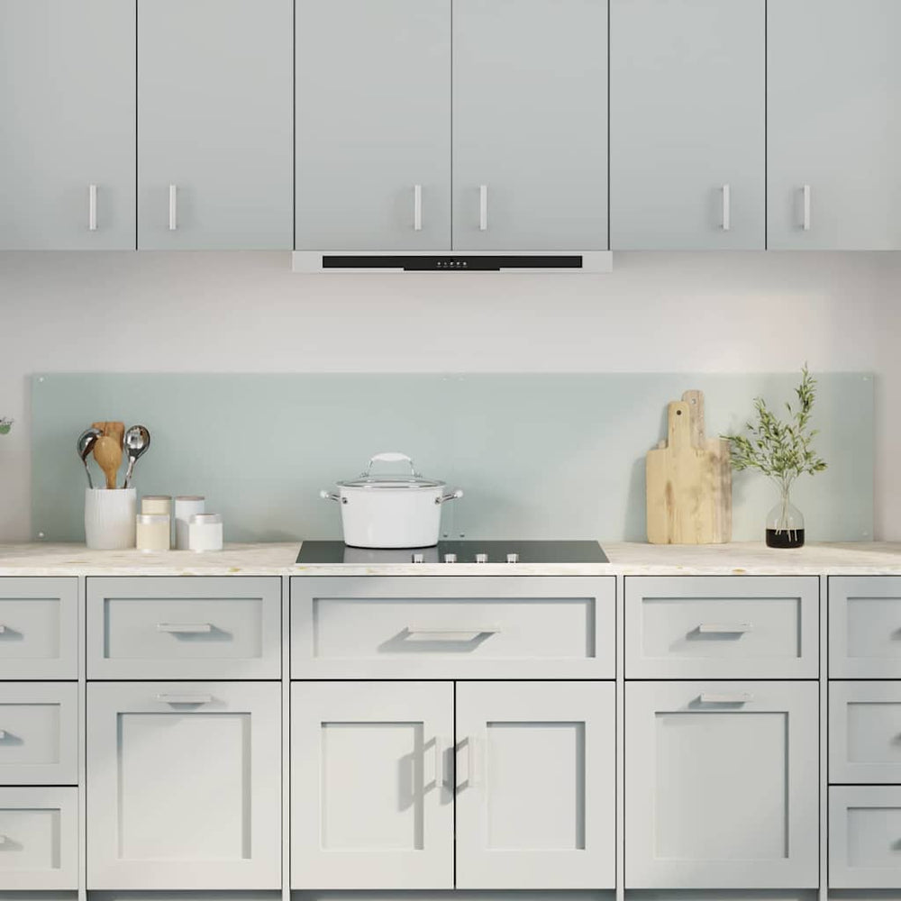 vidaXL Kitchen Splashback 2 pcs White 100 x 40 cm Toughened Glass