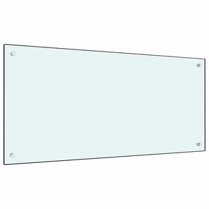 Küchenrückwand 2er Set Weiß Glas 100x50cm