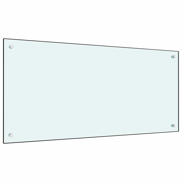 Küchenrückwand 2er Set Weiß Glas 100x50cm