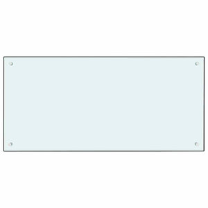 Küchenrückwand 2er Set Weiß Glas 100x50cm