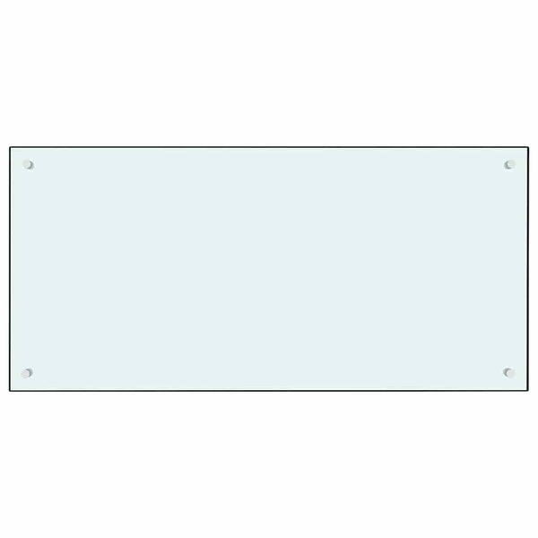 Küchenrückwand 2er Set Weiß Glas 100x50cm
