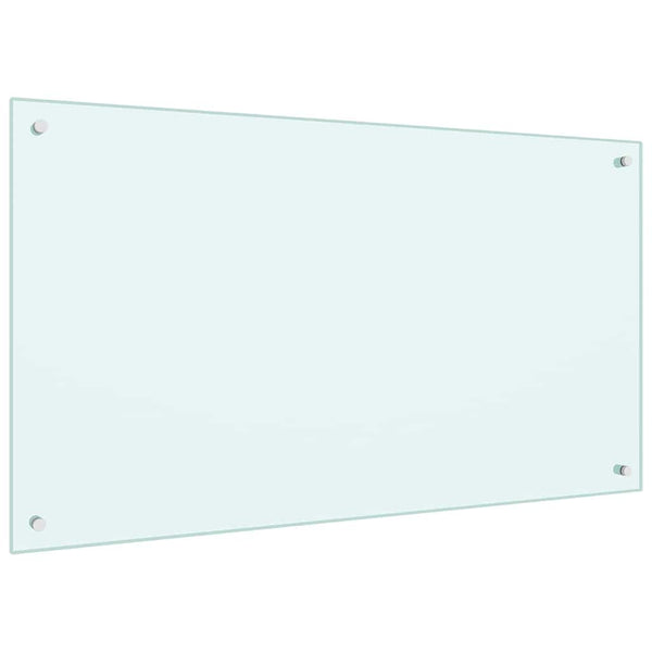 Küchenrückwand Weiß Glas 100x60cm 2er Set