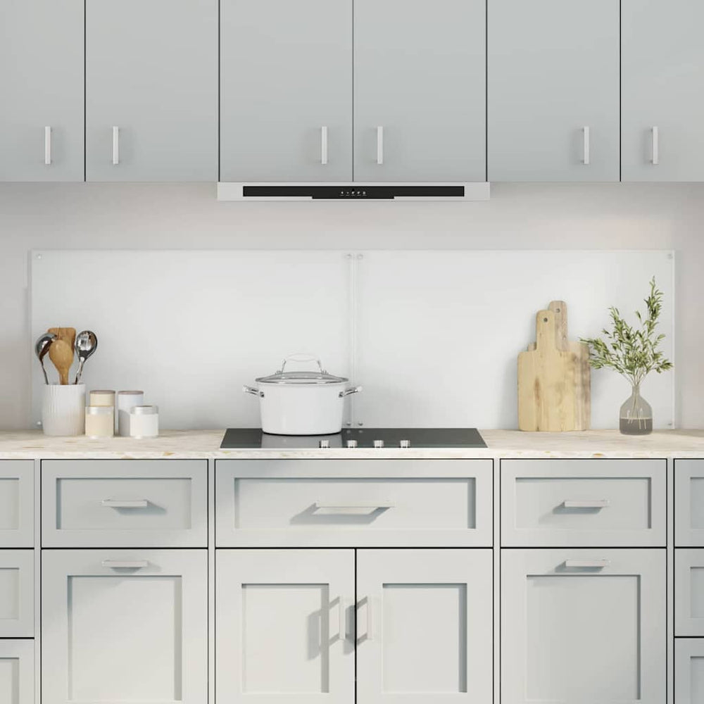 vidaXL Kitchen Splashback 2 pcs Transparent 90 x 50 cm Tempered Glass