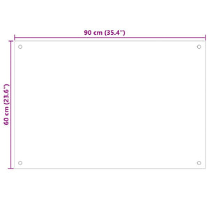 Küchenrückwand 2er Set, Transparentes Glas