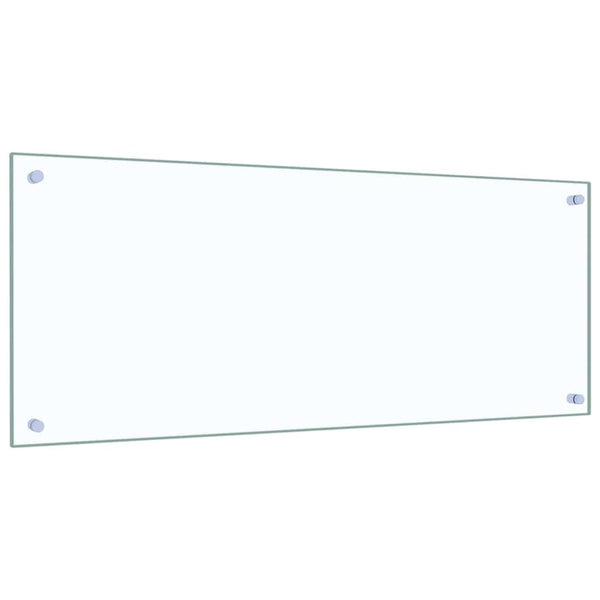 Küchenrückwand 2er Set Transparent Glas 100x40cm