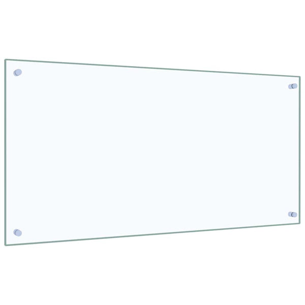 Küchenrückwand 2er Set, Transparentes Glas, 100x50cm
