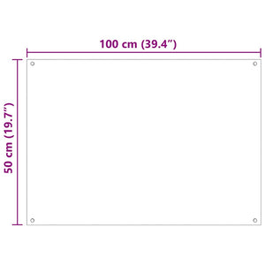 Küchenrückwand 2er Set, Transparentes Glas, 100x50cm