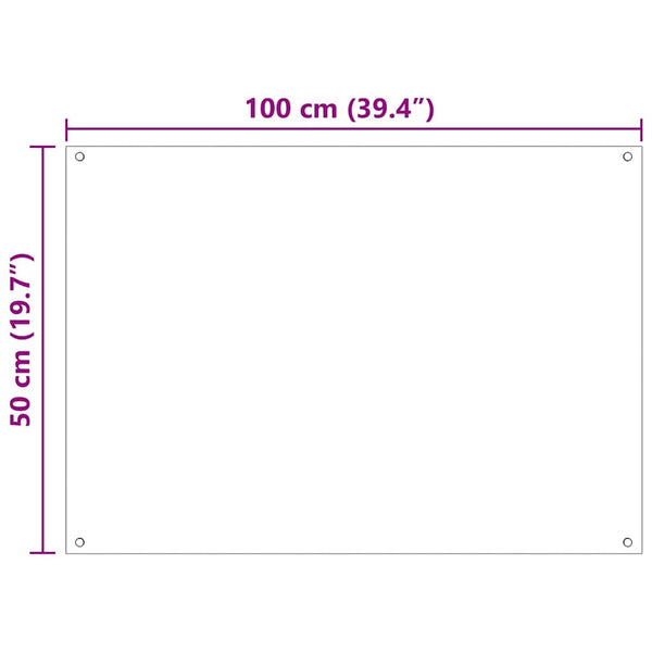 Küchenrückwand 2er Set, Transparentes Glas, 100x50cm