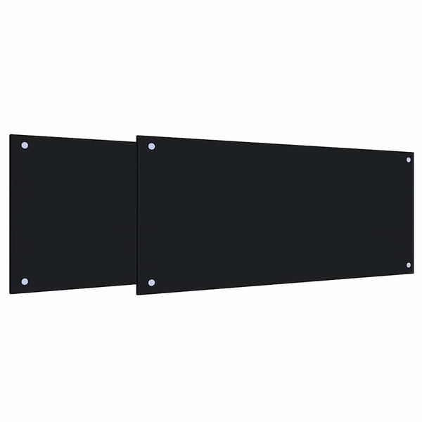 Küchenrückwand Schwarz 90x40cm, 2er Set