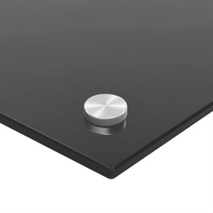 Schwarze Küchenrückwand aus Glas, 2er-Set
