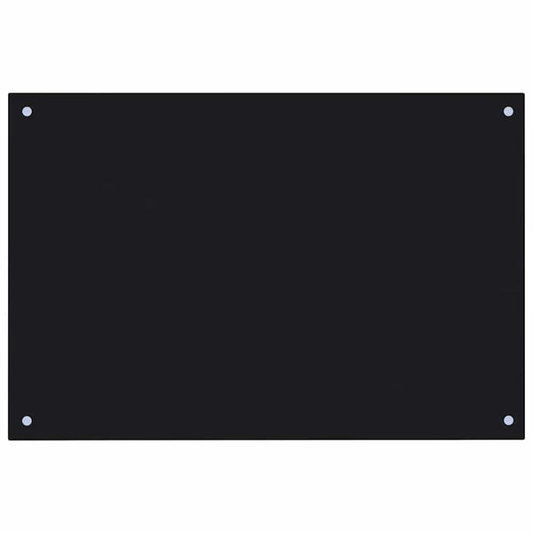 Schwarze Küchenrückwand aus Glas, 2er-Set