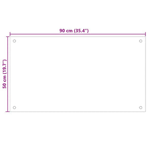 Schwarze Küchenrückwand aus Glas, 2er-Set