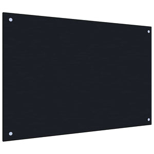 Schwarze Küchenrückwand aus Glas, 2er-Set