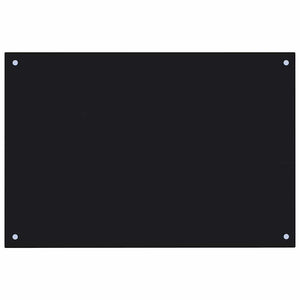 Schwarze Küchenrückwand aus Glas, 2er-Set