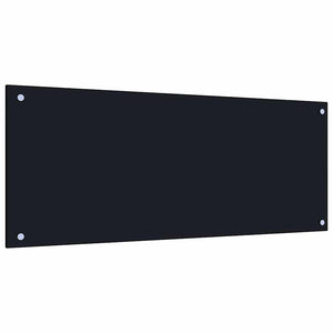Schwarze Küchenrückwand aus Glas, 2 Stück
