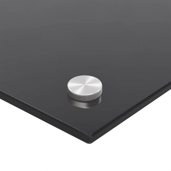 Schwarze Küchenrückwand 2er Set, 100x50 cm