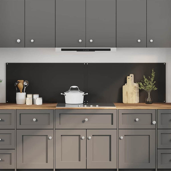Schwarze Küchenrückwand 2er Set, 100x50 cm