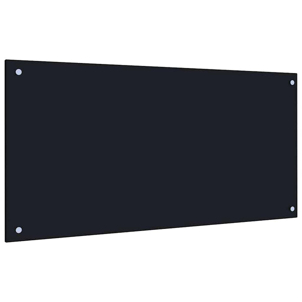 Schwarze Küchenrückwand 2er Set, 100x50 cm