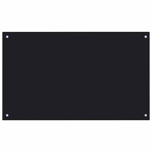 Schwarze Küchenrückwand aus Glas, 2er-Set