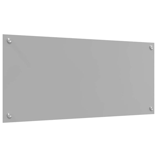 Küchenrückwand 2er Set Hellgrau Glas 90x40 cm