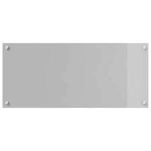 Küchenrückwand 2er Set Hellgrau Glas 90x40 cm