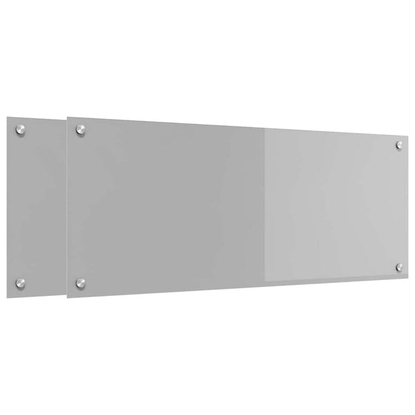 Küchenrückwand Hellgrau 100x40cm, 2er Set
