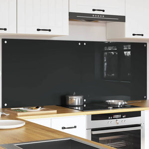 Dunkelgraue Küchenrückwand 2er Set, 80x60 cm