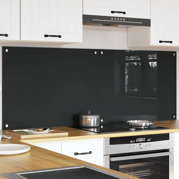 Dunkelgraue Küchenrückwand 2er Set, 80x60 cm