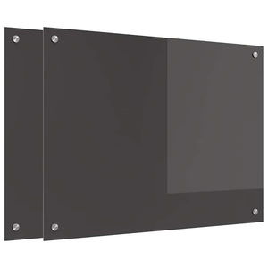 Dunkelgraue Küchenrückwand 2er Set, 80x60 cm