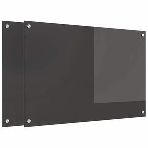 Dunkelgraue Küchenrückwand, 2 Stück, 90x60 cm