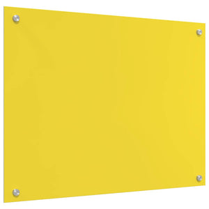 Gelbe Küchenrückwand aus Glas, 2er-Set