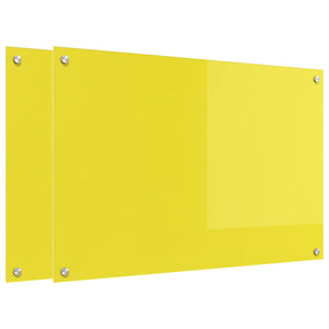 Gelbe Küchenrückwand 2er Set, 90x60cm