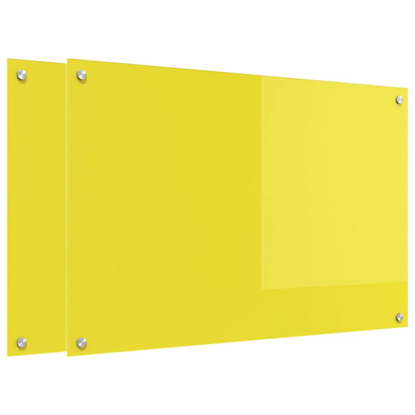 Gelbe Küchenrückwand 2er Set, 90x60cm