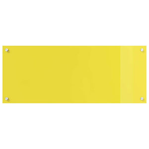 Gelbe Küchenrückwand aus Glas, 2er-Set