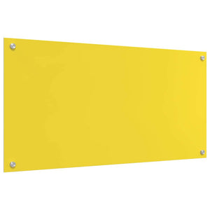 Gelbe Küchenrückwand aus Glas, 2er-Set
