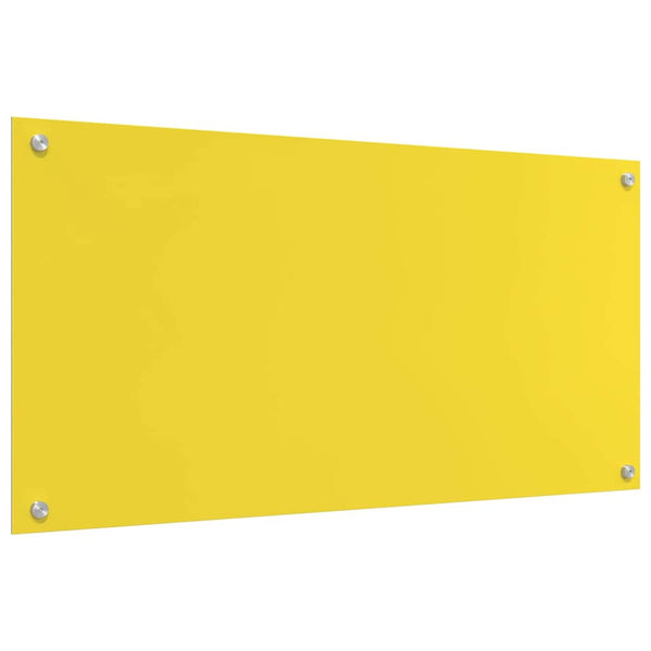 Gelbe Küchenrückwand aus Glas, 2er-Set