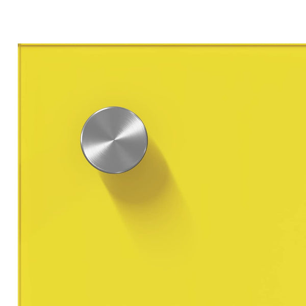 Gelbe Küchenrückwand aus Glas, 2er-Set