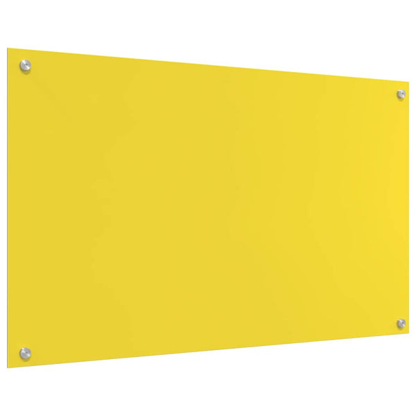 Gelbe Küchenrückwand aus Glas, 2er-Set