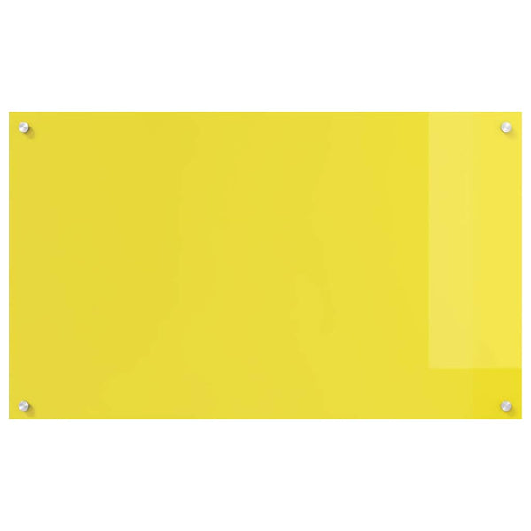 Gelbe Küchenrückwand aus Glas, 2er-Set