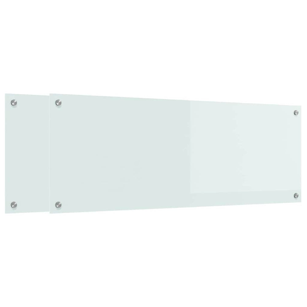 Küchenrückwand 2er Set Weiß 110x40cm
