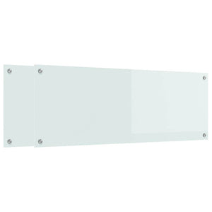 Küchenrückwand 2er Set Weiß 110x40cm