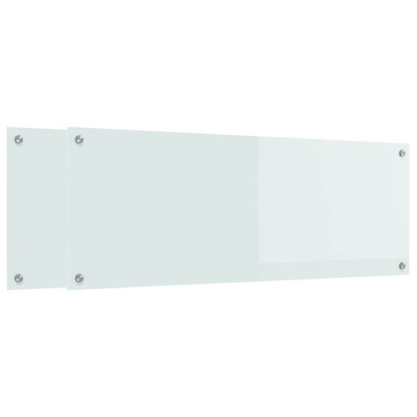 Küchenrückwand 2er Set Weiß 110x40cm