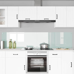 Küchenrückwand 2er Set Weiß Glas 110x50cm
