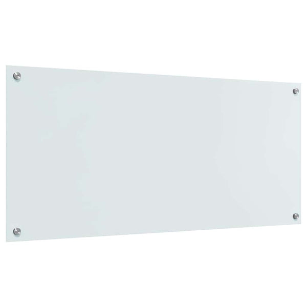 Küchenrückwand 2er Set Weiß Glas 110x50cm