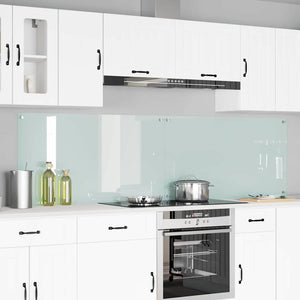 Küchenrückwand 2er Set Weiß Glas 110x60cm