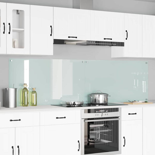 Küchenrückwand 2er Set Weiß Glas 110x60cm