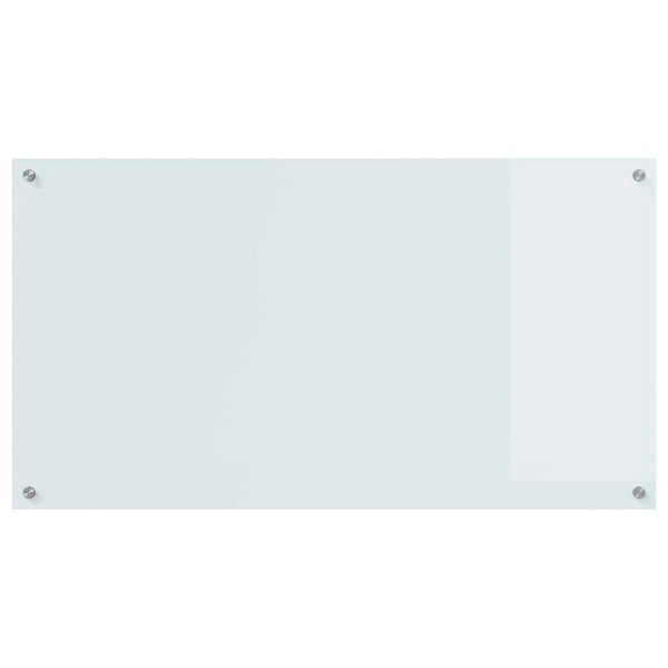 Küchenrückwand 2er Set Weiß Glas 110x60cm