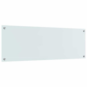 Küchenrückwand 2er Set Weiß Glas 120x40cm