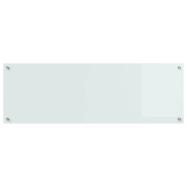 Küchenrückwand 2er Set Weiß Glas 120x40cm
